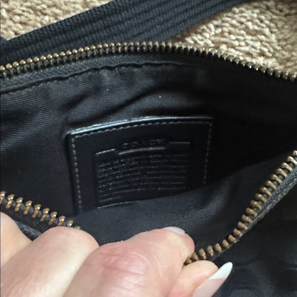 Coach Signature Black Crossbody Bag with Gold Hardware - Picture 4 of 5